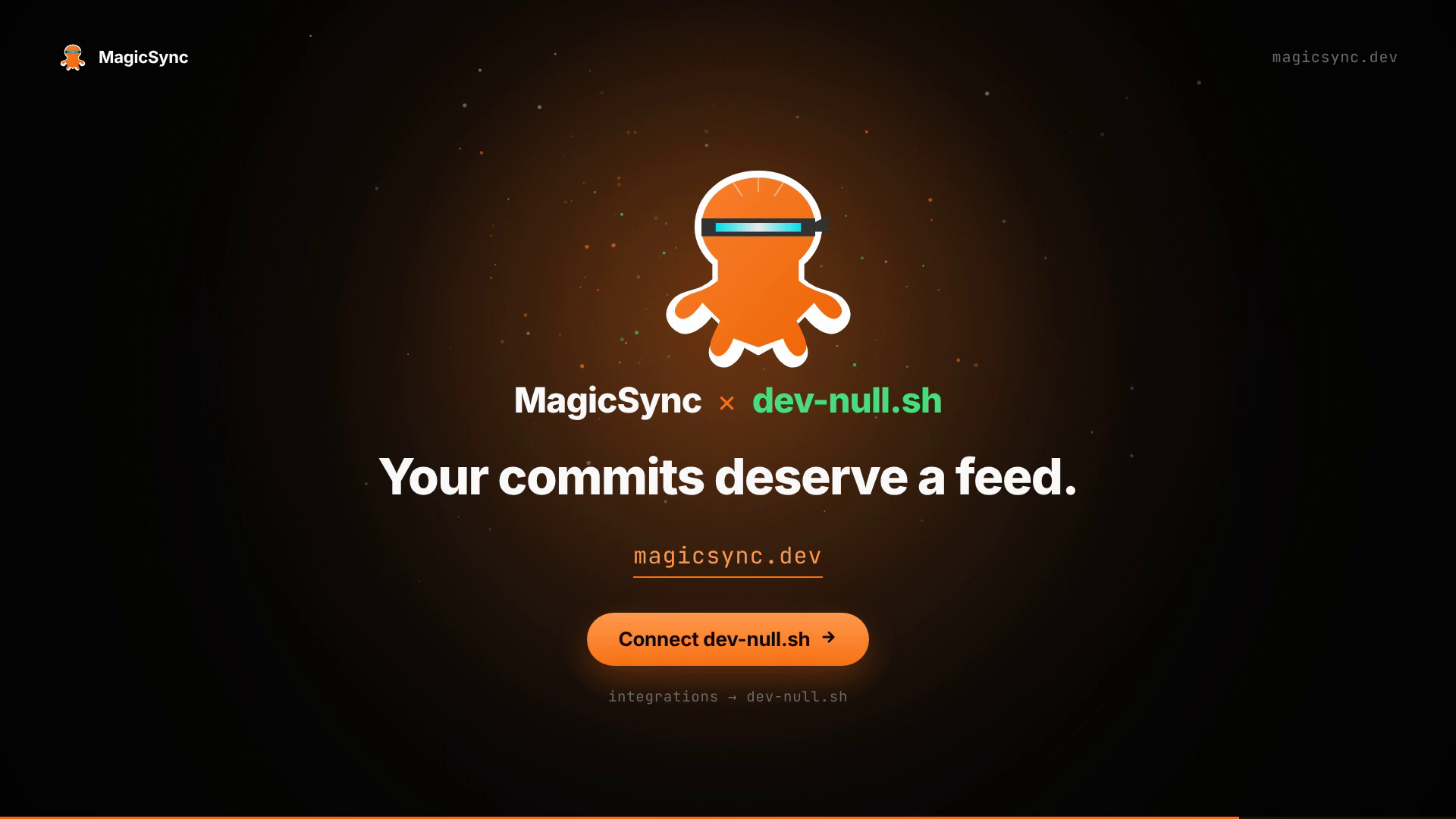 MagicSync × dev-null.sh promo video